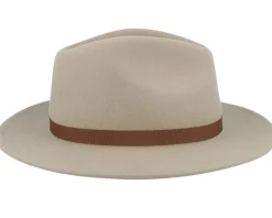 Best Brixton Messer Packable Timberwolf/Light Brown Fedora -