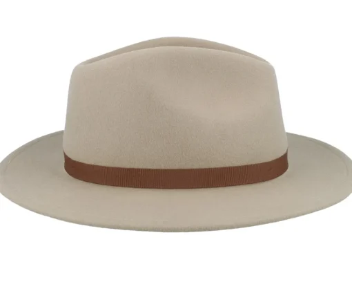 Best Brixton Messer Packable Timberwolf/Light Brown Fedora -