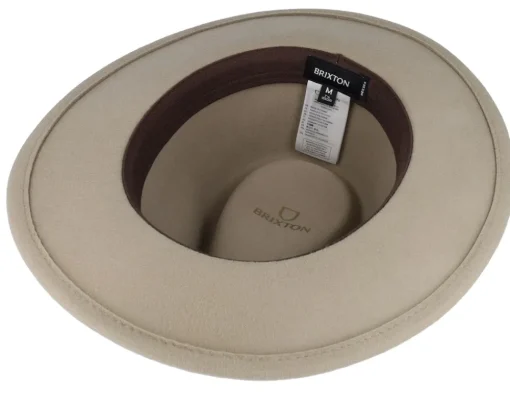 Best Brixton Messer Packable Timberwolf/Light Brown Fedora -
