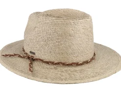 Fashion Brixton Messer Western Fedora Sand Straw Hat -