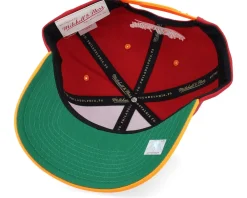 Adjustable-Mitchell & Ness Miami Heat All In 2.0 Pro /Yellow Adjustable - Red