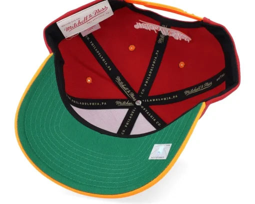Adjustable-Mitchell & Ness Miami Heat All In 2.0 Pro /Yellow Adjustable - Red