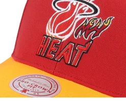Adjustable-Mitchell & Ness Miami Heat All In 2.0 Pro /Yellow Adjustable - Red