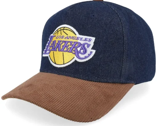 Adjustable-Mitchell & Ness Miami Heat D-stressed Pro Dark Navy/Brown Corduroy A-frame Adjustable - Blue