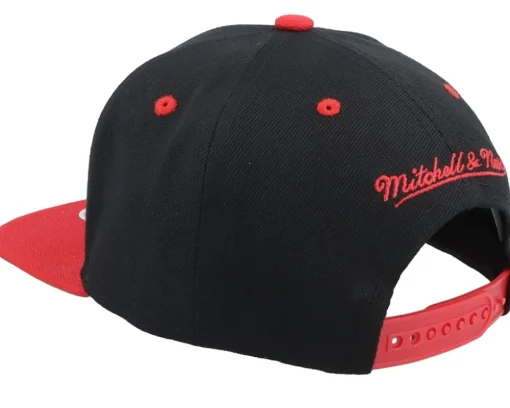 Snapback-Mitchell & Ness Miami Heat Monument Black/Red Snapback -