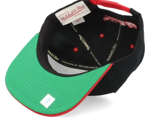 Snapback-Mitchell & Ness Miami Heat Monument Black/Red Snapback -