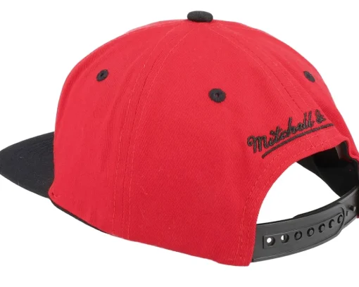 Outlet Mitchell & Ness Miami Heat Varsity Letter /Black Snapback - Red