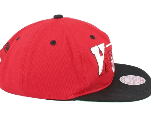 Outlet Mitchell & Ness Miami Heat Varsity Letter /Black Snapback - Red