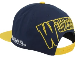 Snapback-Mitchell & Ness Michigan Wolverines Back In Action Blue/Yellow Snapback -