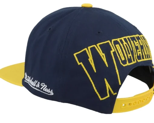 Snapback-Mitchell & Ness Michigan Wolverines Back In Action Blue/Yellow Snapback -