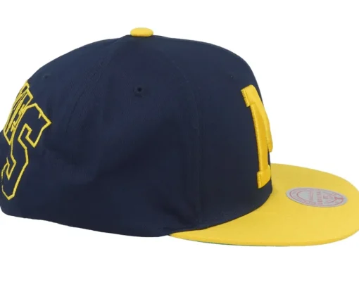 Snapback-Mitchell & Ness Michigan Wolverines Back In Action Blue/Yellow Snapback -