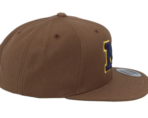 Snapback-Park Fields Michigan Wolverines 3d Logo Tan Snapback - Brown