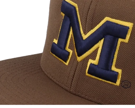 Snapback-Park Fields Michigan Wolverines 3d Logo Tan Snapback - Brown