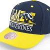 Adjustable-Mitchell & Ness Michigan Wolverines Gpa Navy/White Adjustable -