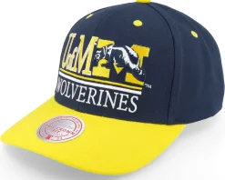 Adjustable-Mitchell & Ness Michigan Wolverines Gpa Navy/White Adjustable -