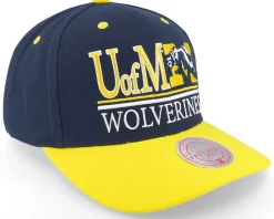 Adjustable-Mitchell & Ness Michigan Wolverines Gpa Navy/White Adjustable -