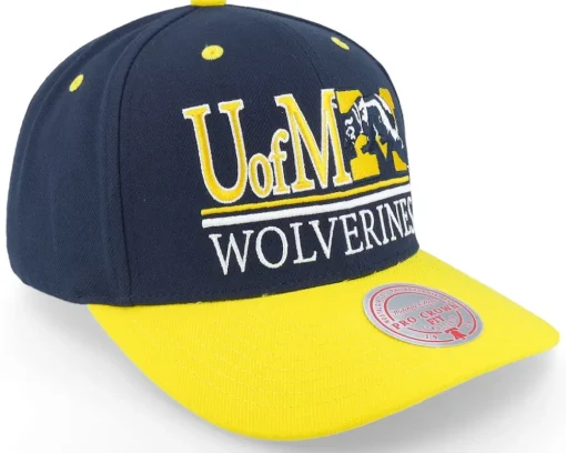 Adjustable-Mitchell & Ness Michigan Wolverines Gpa Navy/White Adjustable -