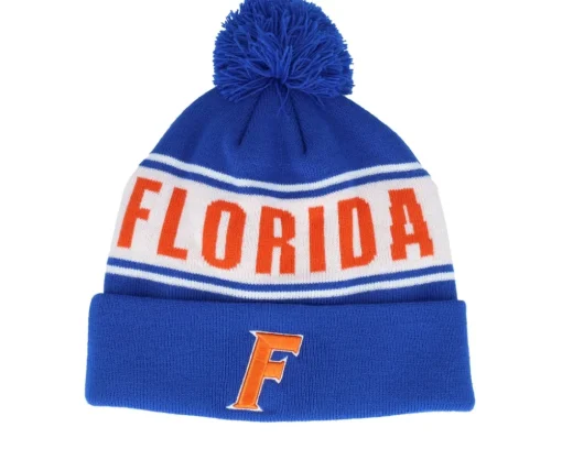 Pom Beanies-Top of the World Michigan Wolverines Michigan Wolverines Cuffed Navy Pom - Blue
