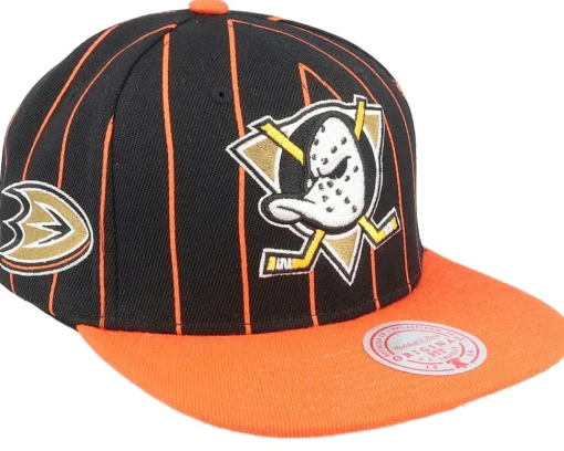 Snapback-Mitchell & Ness Michigan Wolverines Team Pin Navy/Yellow Snapback - Blue