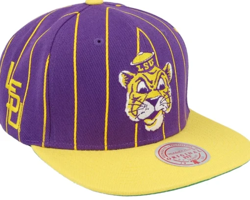 Snapback-Mitchell & Ness Michigan Wolverines Team Pin Navy/Yellow Snapback - Blue
