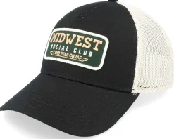 Trucker-American Needle Midwest Twill Valin Patch Ivory/Black Trucker -