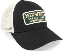 Trucker-American Needle Midwest Twill Valin Patch Ivory/Black Trucker -