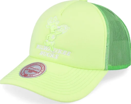 Trucker-Mitchell & Ness Milwaukee Bucks Nba Pastel Green Trucker -