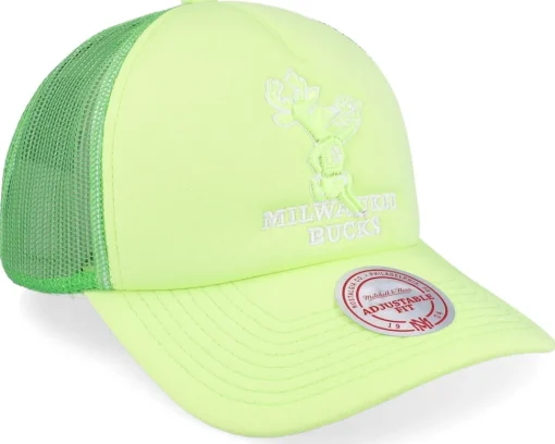 Trucker-Mitchell & Ness Milwaukee Bucks Nba Pastel Green Trucker -