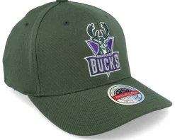 Adjustable-Mitchell & Ness Milwaukee Bucks Dropback Solid Dark Green Adjustable -