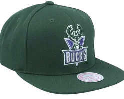 Snapback-Mitchell & Ness Milwaukee Bucks Team Ground 2.0 Snapback - Green