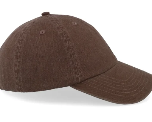 Dad Cap-Upfront Mini Organic Soft Low Baseball Cap Dark Brown Dad Cap -
