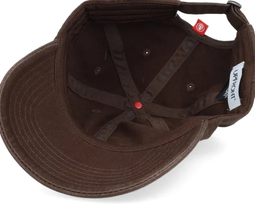 Dad Cap-Upfront Mini Organic Soft Low Baseball Cap Dark Brown Dad Cap -