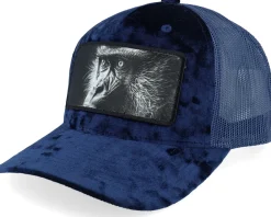 Trucker-Calza Pennello Monkey Big Patch Velvet Navy Trucker - Blue