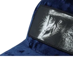 Trucker-Calza Pennello Monkey Big Patch Velvet Navy Trucker - Blue