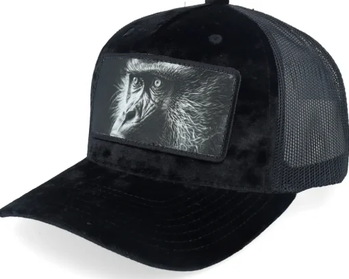 Trucker-Calza Pennello Monkey Big Patch Velvet Navy Trucker - Blue