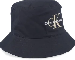 Clearance Calvin Klein Monogram Hat Black Bucket -
