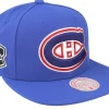 Snapback-Mitchell & Ness Montreal Canadiens Alternate Flip Snapback - Blue