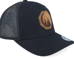 Trucker-Wild Spirit Moon & Pine Trees Black Trucker -