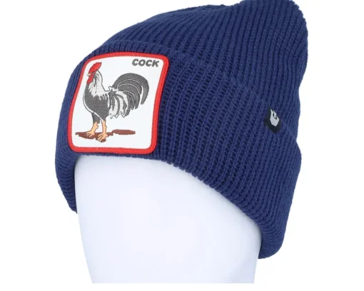 New Goorin Bros. Morning Call Beanie Navy Cuff - Blue