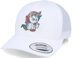 Adjustable-Unicorns Morning Coffee Unicorn Curved White Adjustable -