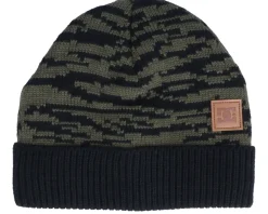 Cuff Beanies-DC Motif Beanie Zebra Olive Night Cuff -