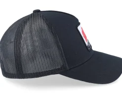 Trucker-Wild Spirit Mount Fuji Sunset Retro Black A-frame Trucker -