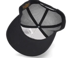 Trucker-Wild Spirit Mount Fuji Sunset Retro Black A-frame Trucker -
