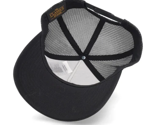 Trucker-Wild Spirit Mount Fuji Sunset Retro Black A-frame Trucker -
