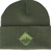 Best Wild Spirit Mountain Patch Olive/Green Beanie -