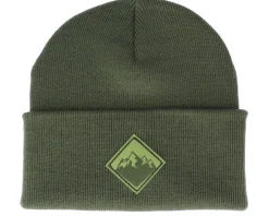 Best Wild Spirit Mountain Patch Olive/Green Beanie -