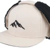 Earflap-Wild Spirit Mountain 3d Canvas Flatbrim /Black Earflap - Beige