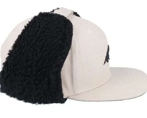 Earflap-Wild Spirit Mountain 3d Canvas Flatbrim /Black Earflap - Beige