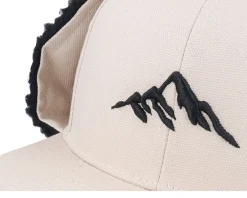 Earflap-Wild Spirit Mountain 3d Canvas Flatbrim /Black Earflap - Beige