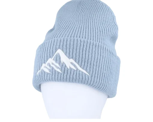 Cuff Beanies-Wild Spirit Mountain 3d Dusty Soft Deep Cuff - Blue